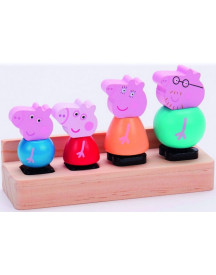 PEPPA PIG BOIS FAMILLE 4 PERS.