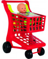 CADDIE SUPERMARCHE + BEBE BOIT PIPI 40CM