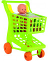 CADDIE SUPERMARCHE + BEBE BOIT PIPI 40CM