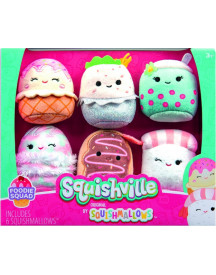 SQUISHVILLE PACK DE 6 SQUISHMALLOW 5CM