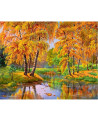 BRODERIE DIAMANT LAC EN AUTOMNE