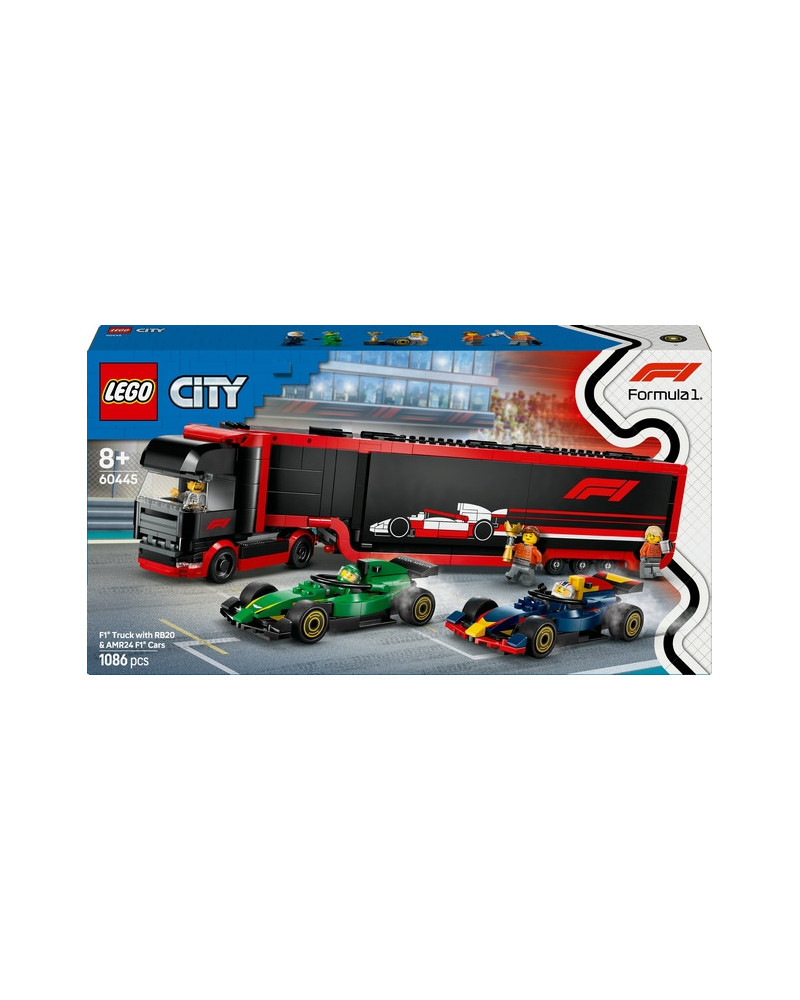 CAMION DE F1 AVEC F1 RB20 ET AMR24