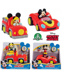 MICKEY VEHICULE + PERS 7.5CM ASS