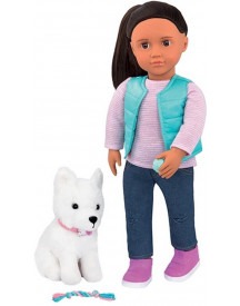POUPEE CASSIE 46CM + CHIEN