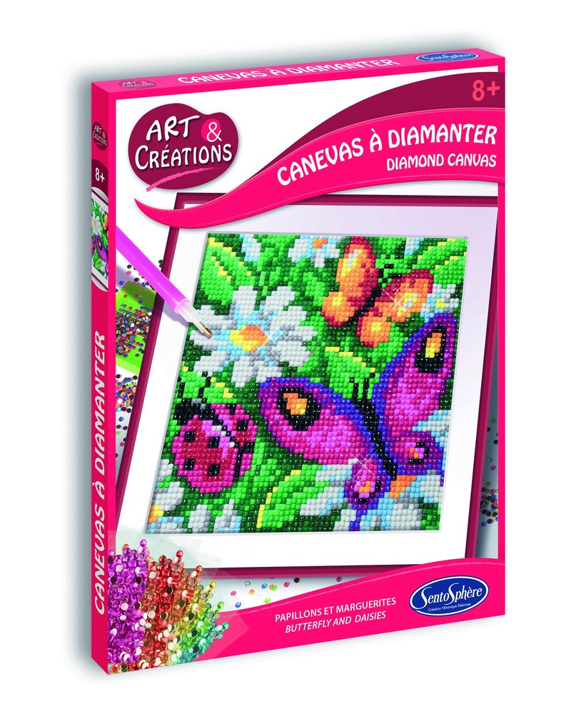 CANEVAS A DIAMENTER PAPILLONS ET MARGUER