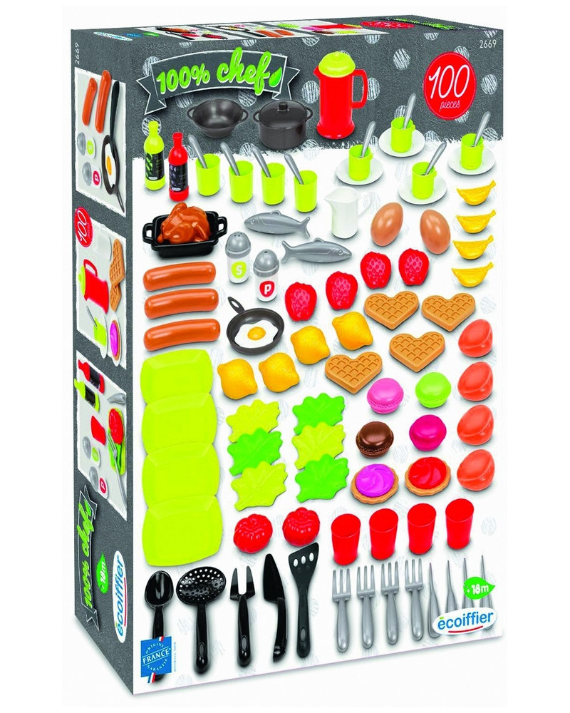 100% CHEF BOITE DINETTE 100 PCES