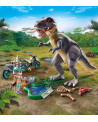 EXPLORATEUR AVEC MOTO ET TYRANNOSAURE
