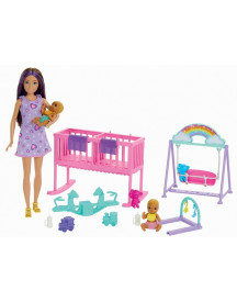 BARBIE LA NURSERIE DE SKIPPER + BB +ACC