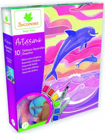 ARTISSIMO TABLEAUX AQUARELLES DAUPHINS