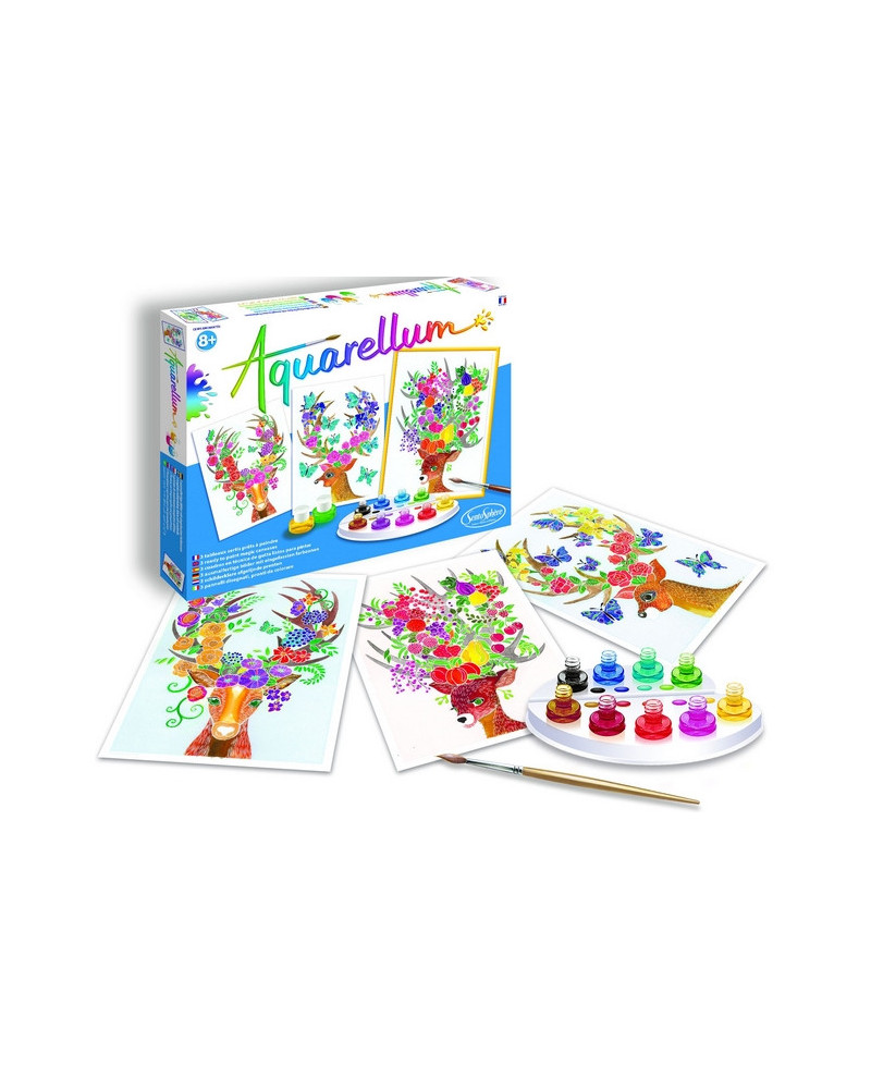 AQUARELLUM CERFS ENCHANTES