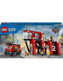 LA CASERNE ET LE CAMION DE POMPIERS