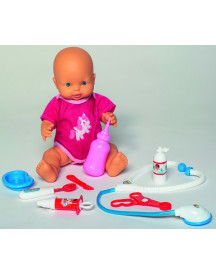 BEBE 40CM ACC. DOCTEUR BOIT ET FAIT PIPI