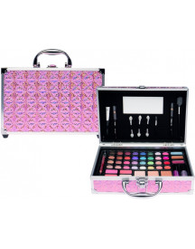 VALISE DE MAQUILLAGE ROSE HOLOGRAMME