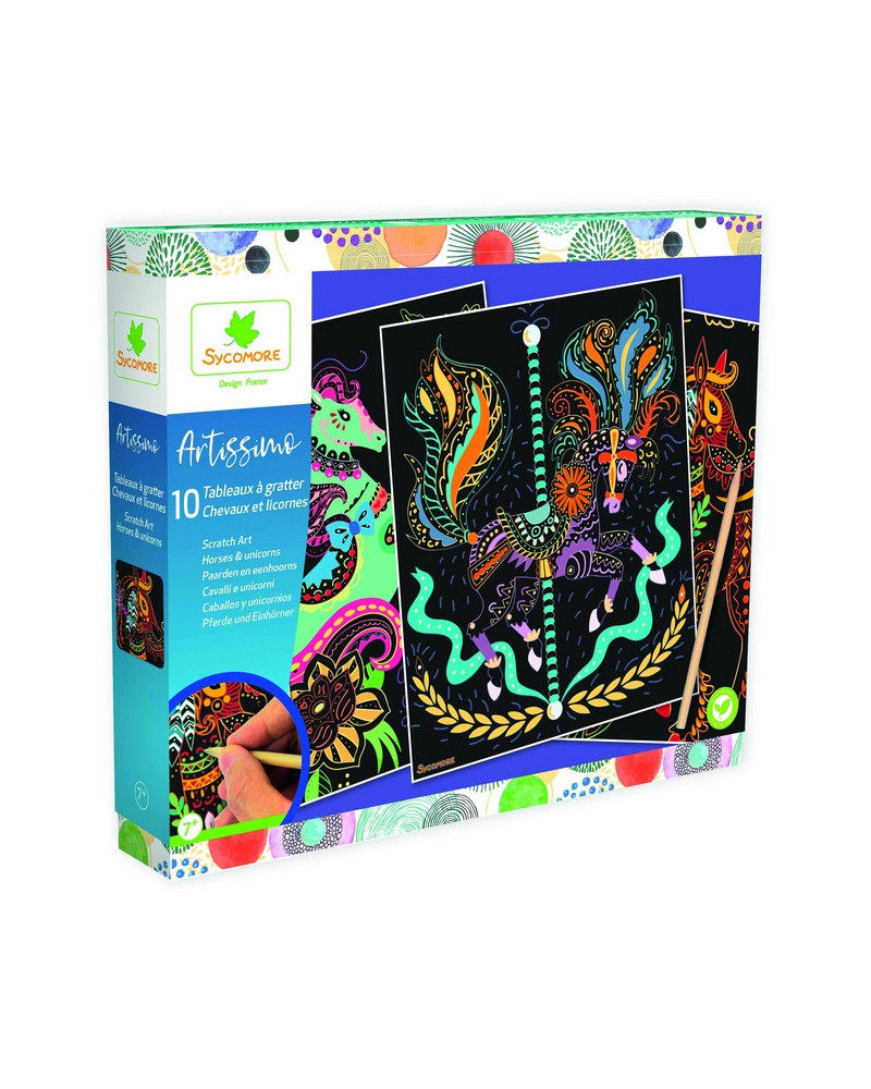 ARTISSIMO 10 TABLEAUX A GRATTER CHEVAUX