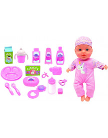 BEBE 31 CM 4 SONS + 16 ACC REPAS&CHANGE