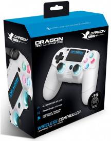 PL4 MANETTE SANS FIL DRAGON SHOCK BLANC