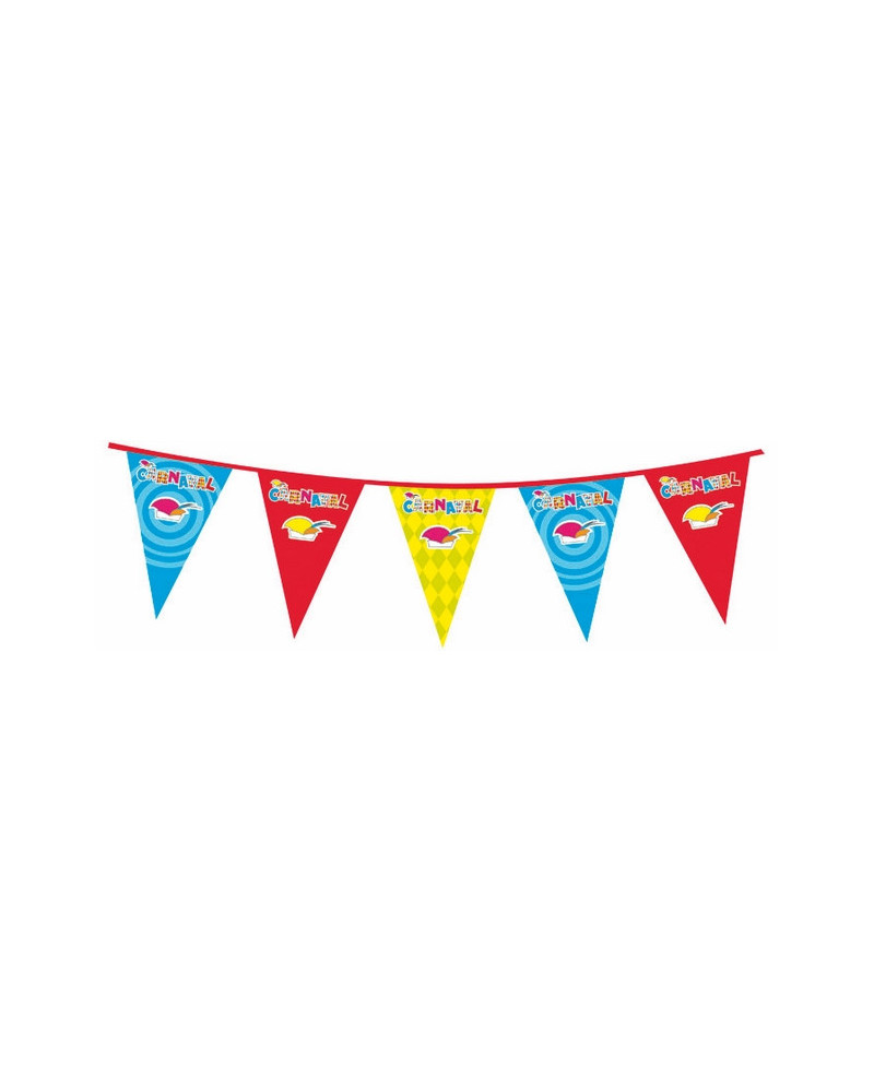 GUIRLANDE DRAPEAUX CARNAVAL 10M