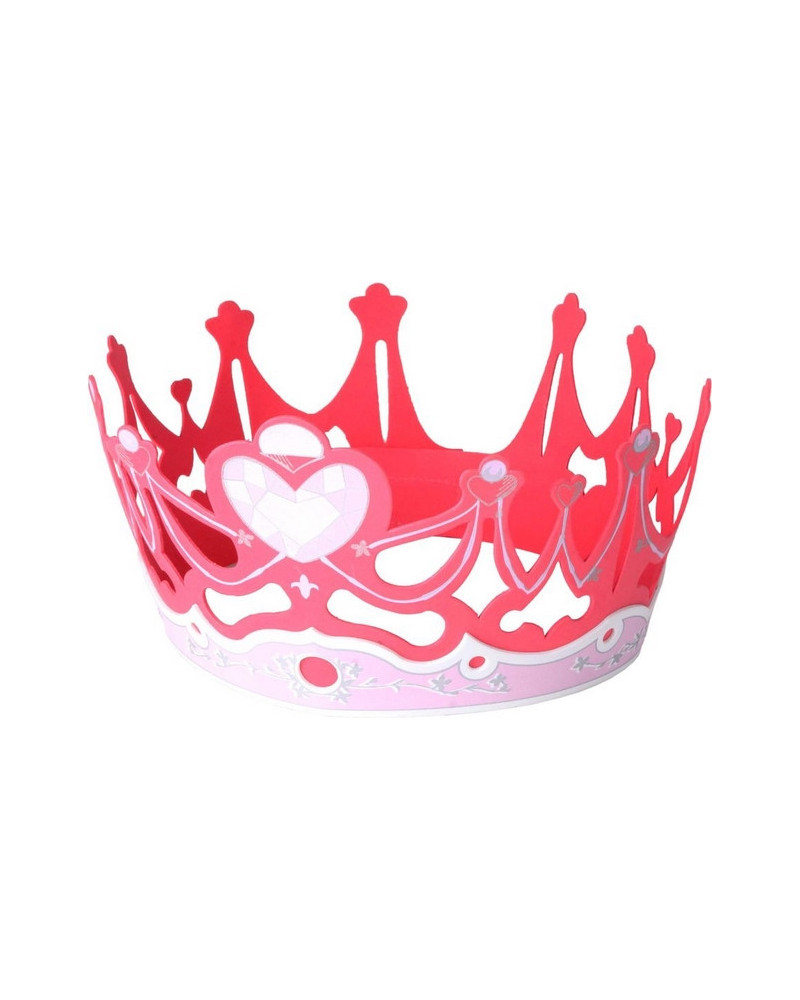 COURONNE DE PRINCESSE ROSE EN MOUSSE