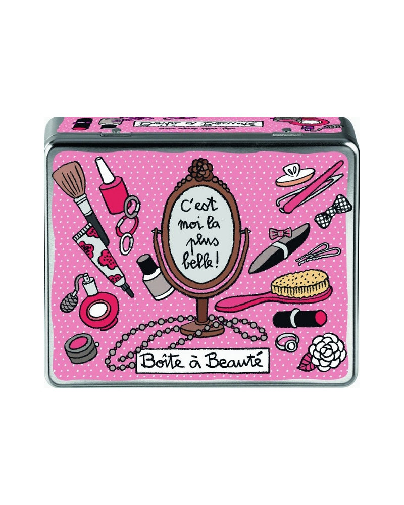BOITE BEAUTE METAL 20CM LA PLUS BELLE