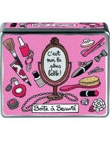 BOITE BEAUTE METAL 20CM LA PLUS BELLE