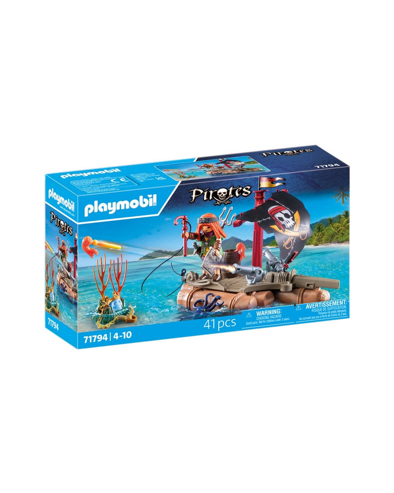 PIRATE AVEC RADEAU FLOTTANT,CANONS ET TR