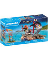 PIRATE AVEC RADEAU FLOTTANT,CANONS ET TR