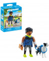 HOMME SPORTIF AVEC BORDER COLLIE