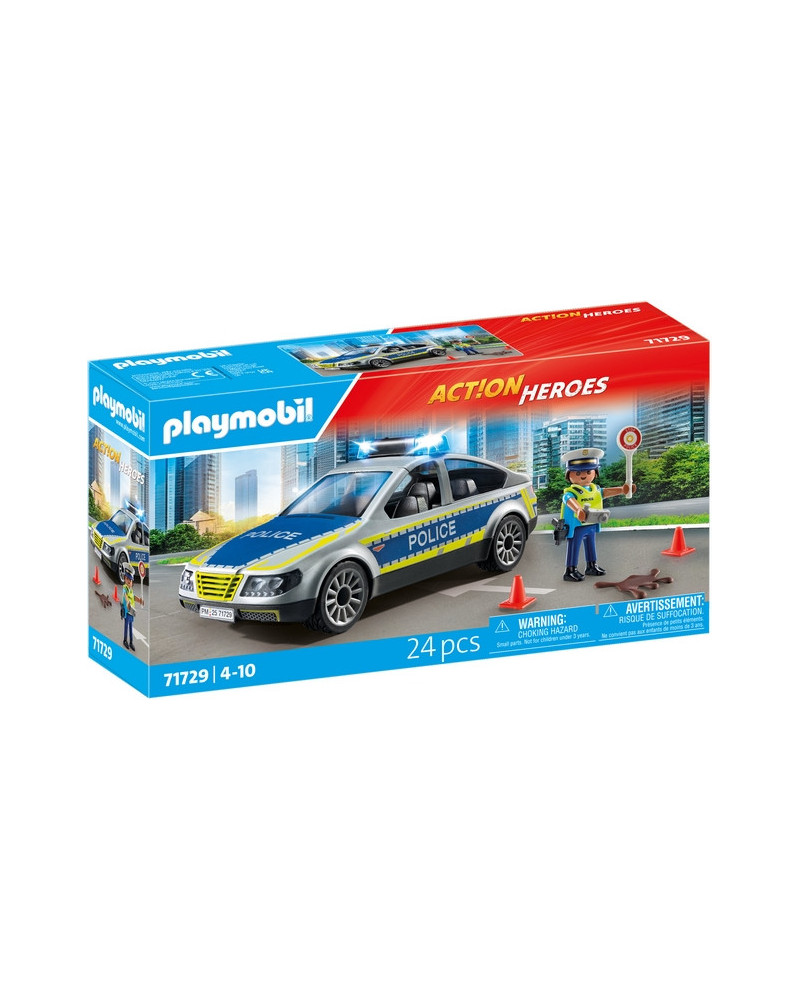 VOITURE DE POLICIERS AVEC GYRO ET SIRENE