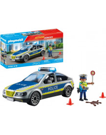 VOITURE DE POLICIERS AVEC GYRO ET SIRENE
