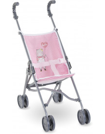 POUSSETTE CANNE ROSE DOUBLES ROUES 63CM