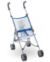 POUSSETTE CANNE BLEUE DOUBLE ROUES 63CM