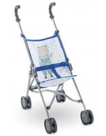 POUSSETTE CANNE BLEUE DOUBLE ROUES 63CM