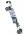 POUSSETTE CANNE BLEUE DOUBLE ROUES 63CM