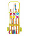 CROQUET 6 JOUEURS CHARIOT METAL