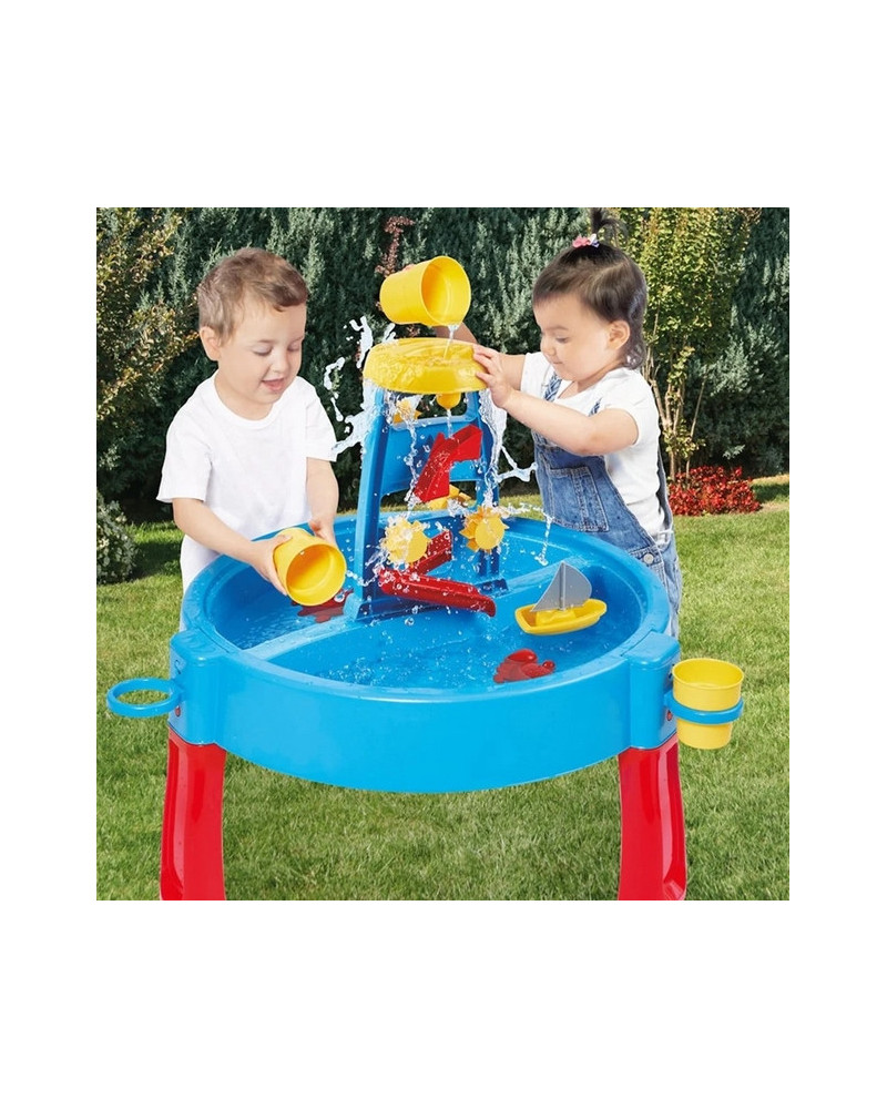 TABLE EAU/SABLE 98X98X77 + CASCADE D'EAU