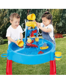TABLE EAU/SABLE 98X98X77 + CASCADE D'EAU