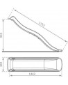 TOBOGGAN 175CM VERT FONCE