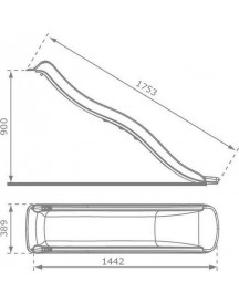 TOBOGGAN 175CM VERT FONCE