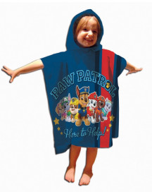 PONCHO POLYESTER 55X110CM PAW PATROL BLE
