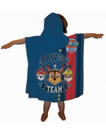 PONCHO POLYESTER 55X110CM PAW PATROL BLE