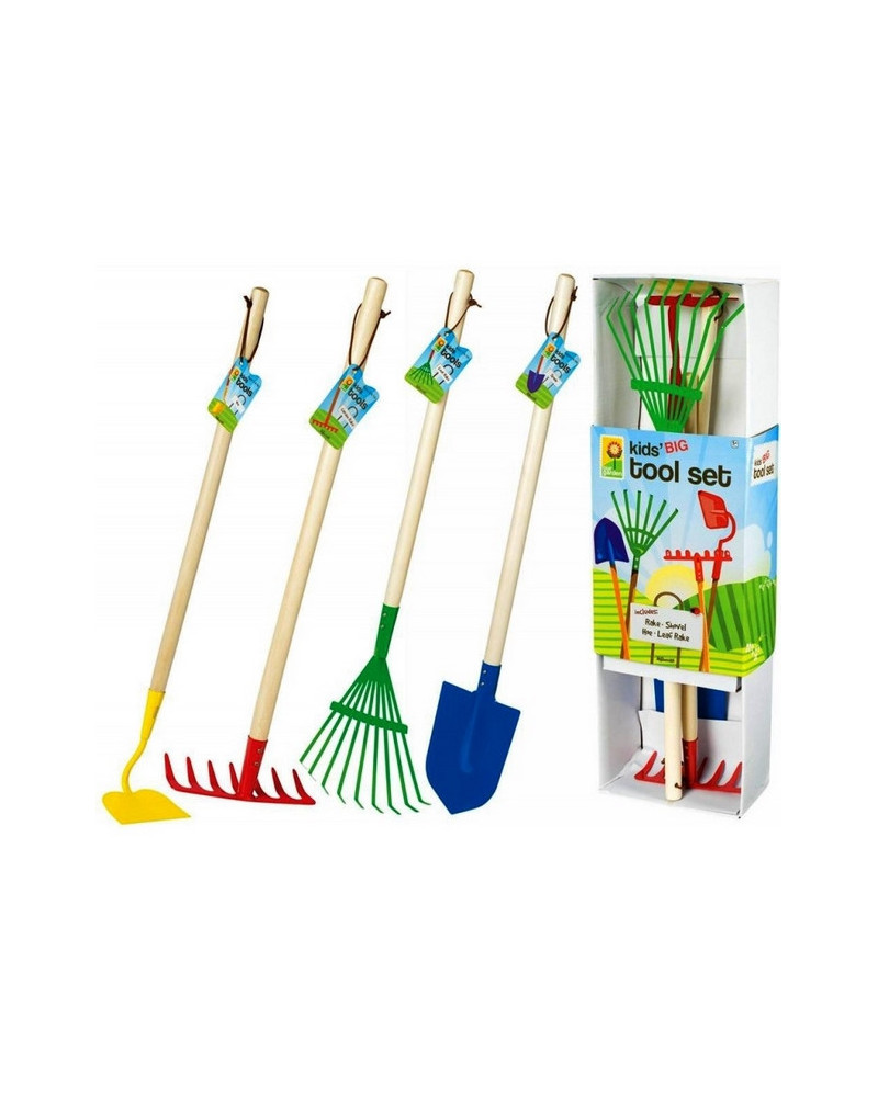 SET 4 GRANDS OUTILS JARDIN BOIS/ACIER