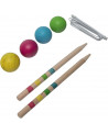 JEU DE CROQUET 4 JOUEURS BOIS