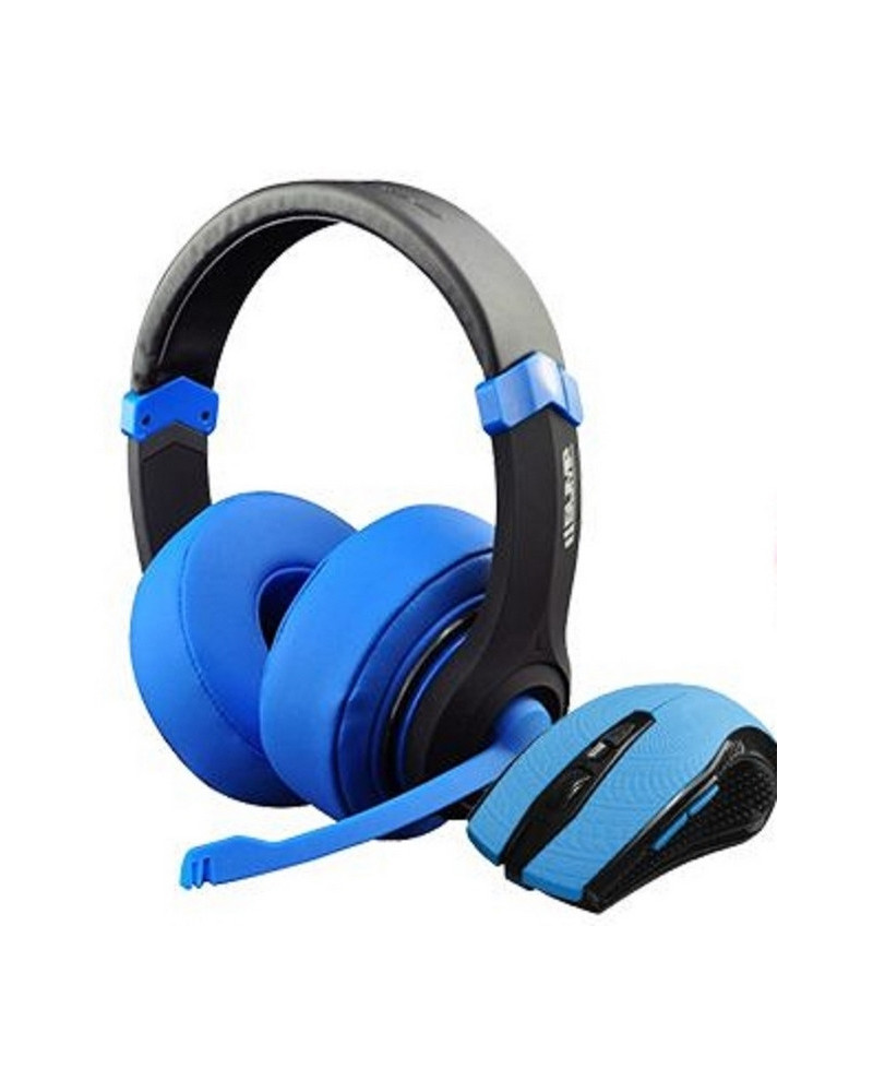 CASQUE ET SOURIS DRAGONWAR BLEU PR PC