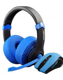 CASQUE ET SOURIS DRAGONWAR BLEU PR PC