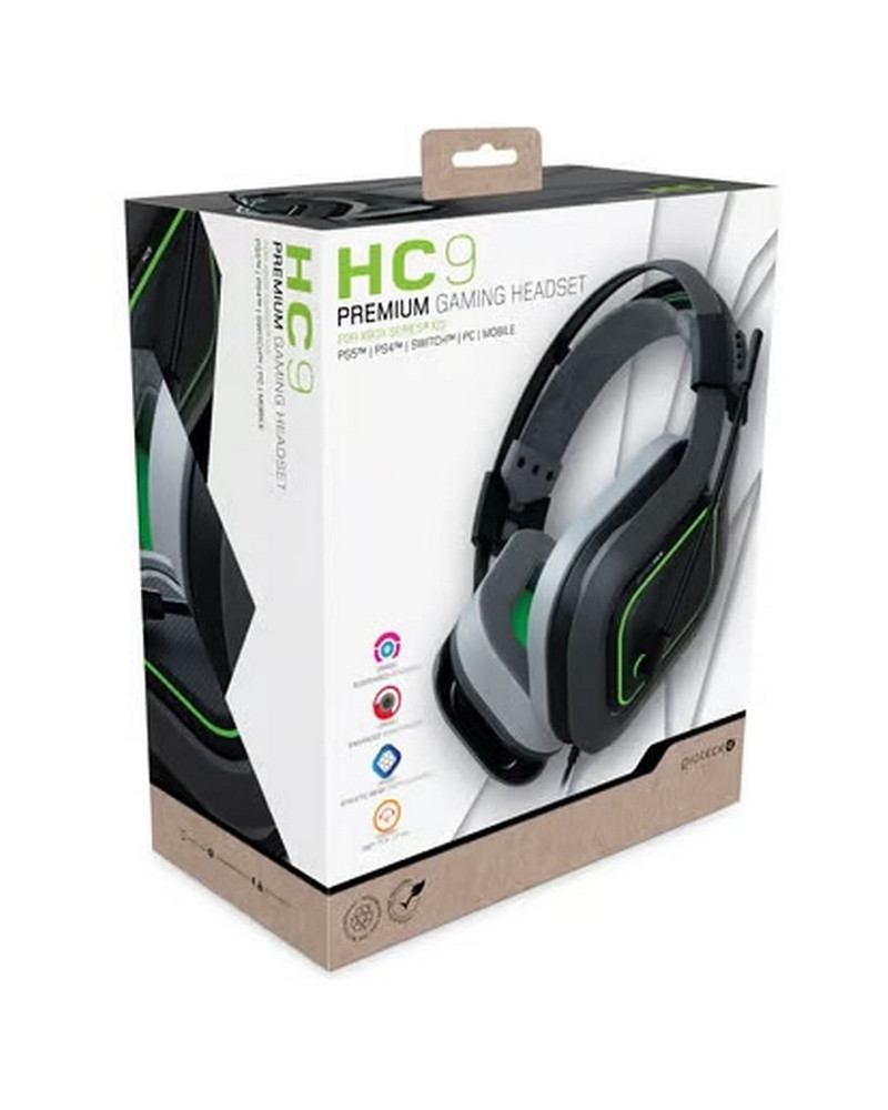 CASQUE FILAIRE HC-9 GRIS ET VERT