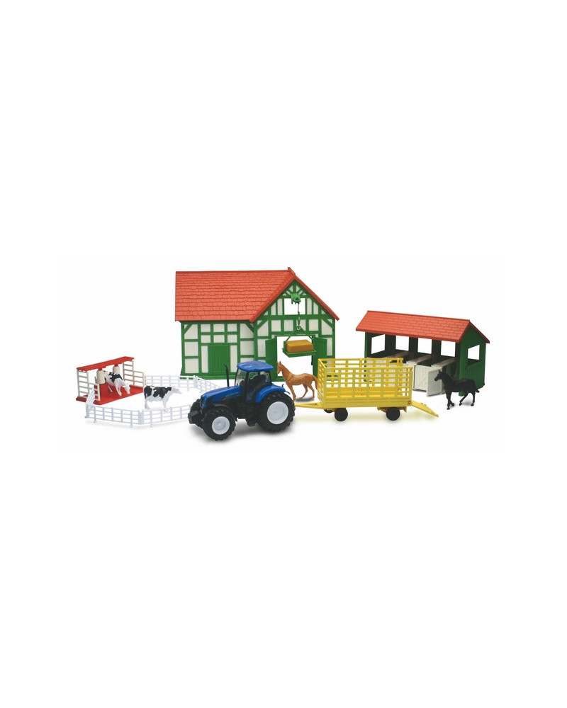 FERME + ANIMAUX + TRACTEUR 1/32