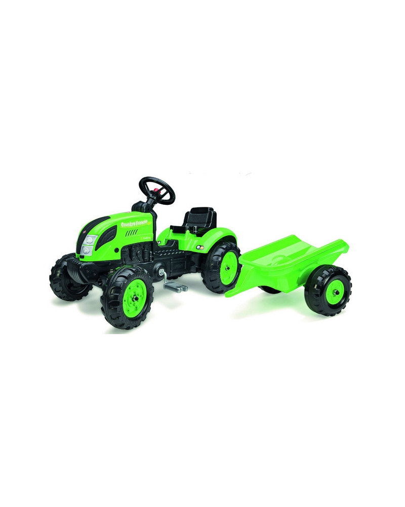 TRACTEUR COUNTRY FARMER 2/5 ANS + REMORQ
