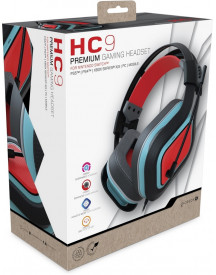 CASQUE FILAIRE HC-9 BLEU ET ROUGE