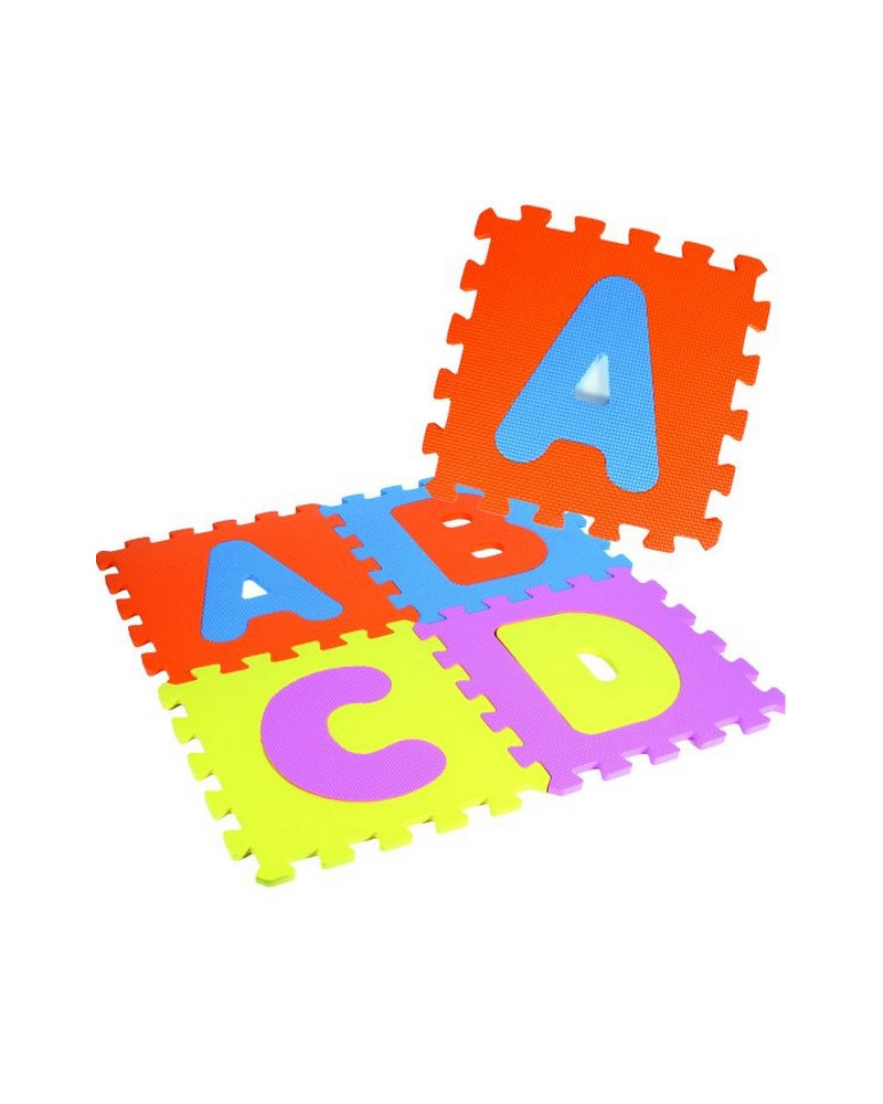 TAPIS 26 DALLES MOUSSE ALPHABET 30X30X10