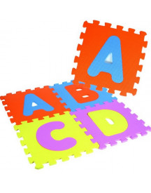 TAPIS 26 DALLES MOUSSE ALPHABET 30X30X10
